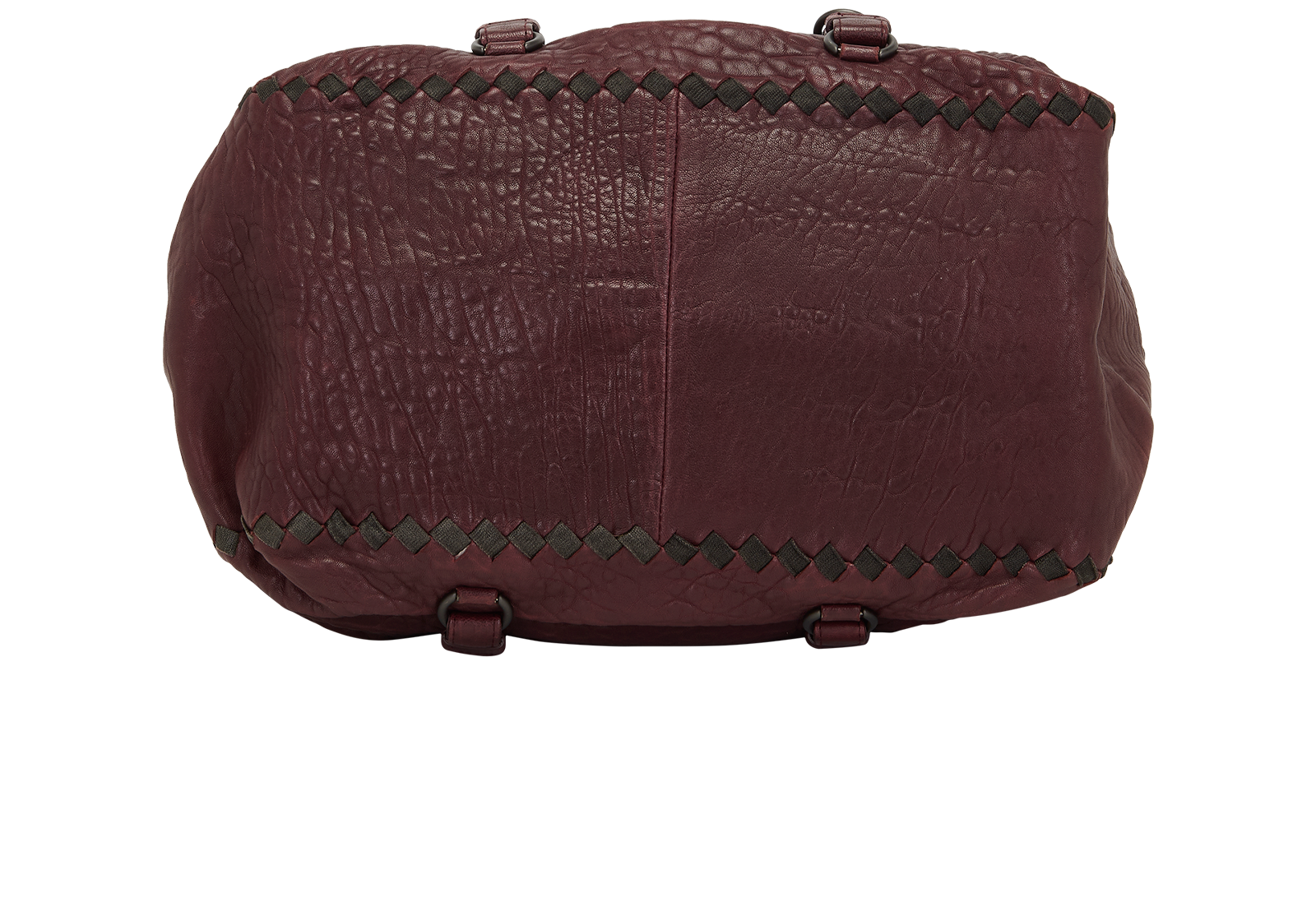 Intrecciato Boston Bag, &pound;250, Handbags, Burgundy, Leather, Top view